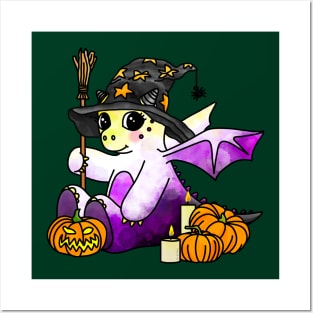 Enby Halloween Dragon Posters and Art